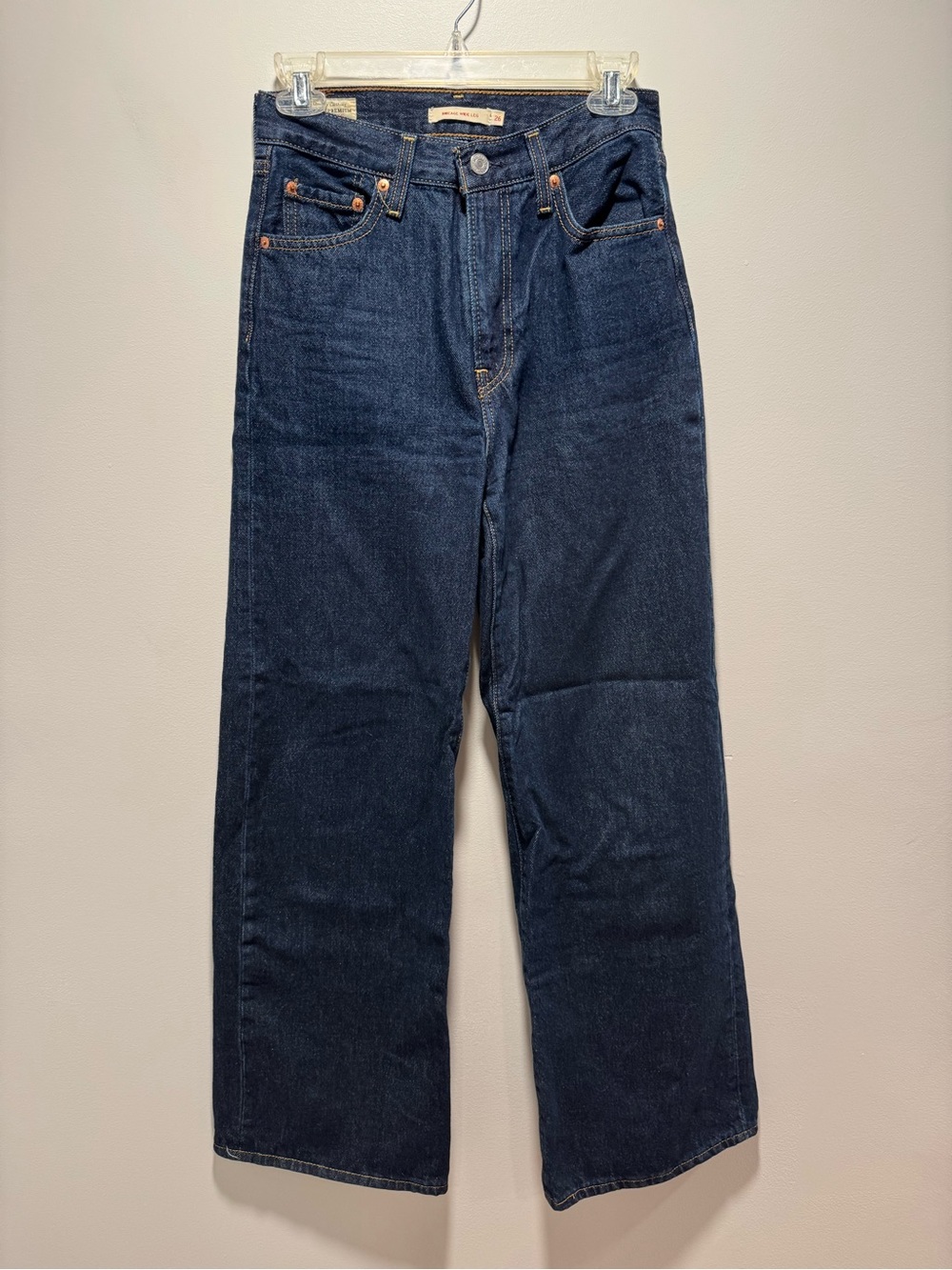 Levi’s Dark Wash Ribcage Wide Leg Jeans